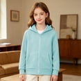 thumbnail image 4 of YunPes Unisex Kids Zip-Up Hoodie Boys & Girls Solid Casual Hooded Jacket Teen Spring Fall Outerwear School Daily Clothes, 4 of 9