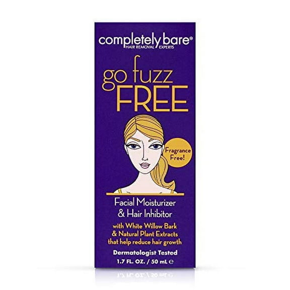 Completely Bare Go Fuzz Free Facial Moisturizer and Hair Inhibitor, 1.7 Oz