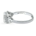 thumbnail image 3 of BERRICLE Sterling Silver Halo Wedding Engagement Rings Round Cut Cubic Zirconia CZ Promise Ring for Women, Rhodium Plated Size 8, 3 of 5