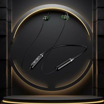 Wireless Earbuds, Hwkond Bluetooth Headphones Intelligent Noise Reduction HIFI Surround Stereo Sound High Energy Large Capacity Battery Non-inductive Delay Transmission Stable, Black, Up to 60% Off