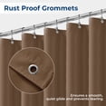 thumbnail image 5 of Yiannan Coffee PEVA Shower Curtain Liner, Rustproof Grommets, Waterproof, 3 Magnets，71x72, 5 of 7