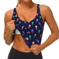 thumbnail image 3 of Uemuo Sea Jellyfish Pattern Women's Sports Bra - High Impact Support, Breathable, and Comfortable Athletic Bra for Running, Yoga, and Workouts, 3 of 9