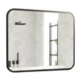 thumbnail image 6 of Bathroom Wall Mirror for Over Sink 40" × 32" Rectangle Vanity Mirror with Round Corner for Bedroom Seamless Anti-Rust Polymer Coated Shatterproof Glass (Horizontally/Vertically), 6 of 9