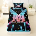 thumbnail image 3 of Manfei Baseball Gaming Sports Twin Sheet Sets,Ice Cream Print Letter M Bedding For Teens Boys 3-Piece, 3 of 5