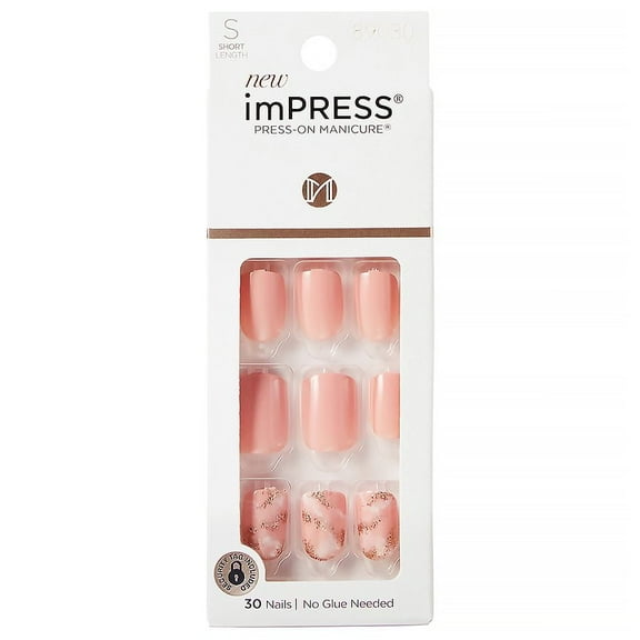 Kiss imPRESS Press-On Manicure Fake Nails, Kingdom 30.0 ea Pack of 3