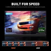 24 180Hz Curved Gaming Monitor,FHD 1080P Computer Monitor,FreeSync,99% SRGB Motion Black