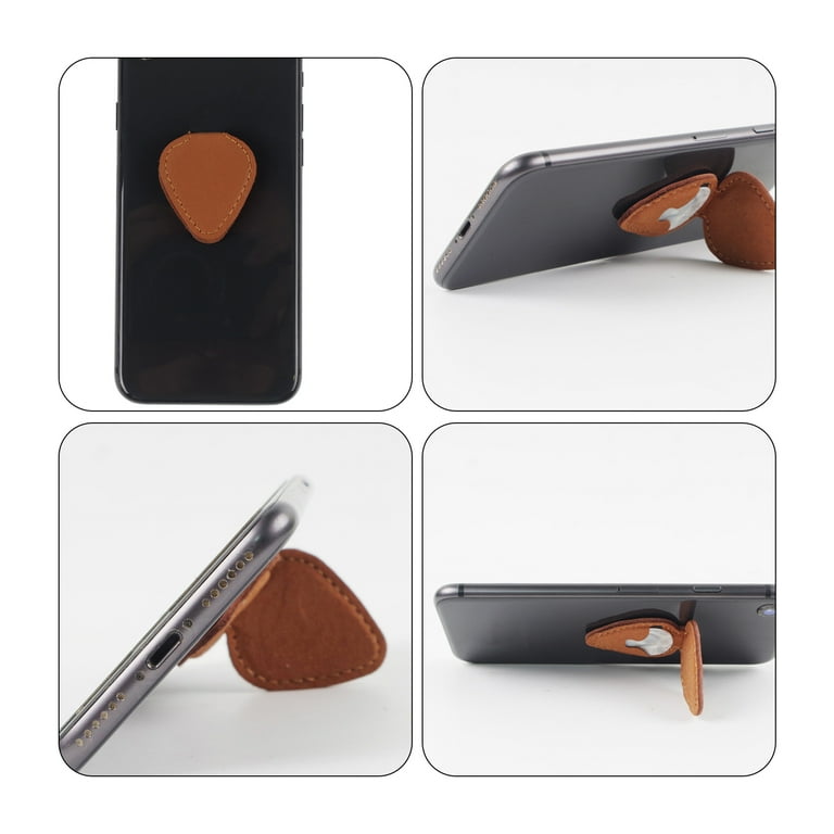 Deyuer Phone Holder Guitar Picks Holder Wear Resistant High Stability Mini Plectrum Case Bag Pick Storage Accessories for Instrument Shop Black