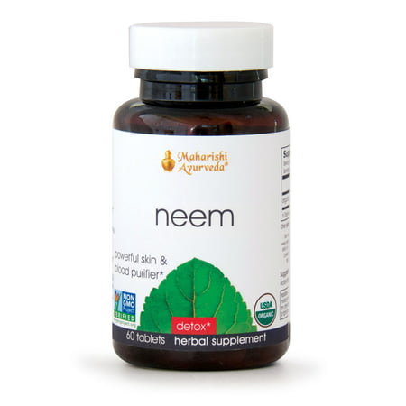 Organic Neem | 60 Herbal Tablets | Natural Blood Purifier | Herbal Supplement for General Well-Being | Promotes Healthy, Glowing