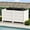 White, variant on BACKYARD BEAUTIFUL 50" W x 49" H Outdoor Privacy Screen, Versatile & Multipurpose Air Conditioner Fence, All-Weather Vinyl Screens with Sturdy & Durable Aluminum Posts, 2 Panels, Elegant White
