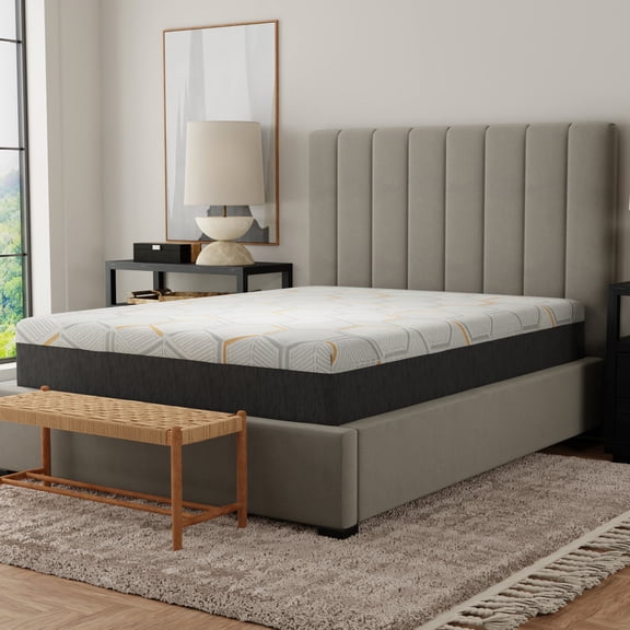 King Split Head Copper Gel Cooling Mattress - 12" With Edge Support Memory Foam 12", Split, Support, Air Grid Base, Reduces Stress And Fatigue