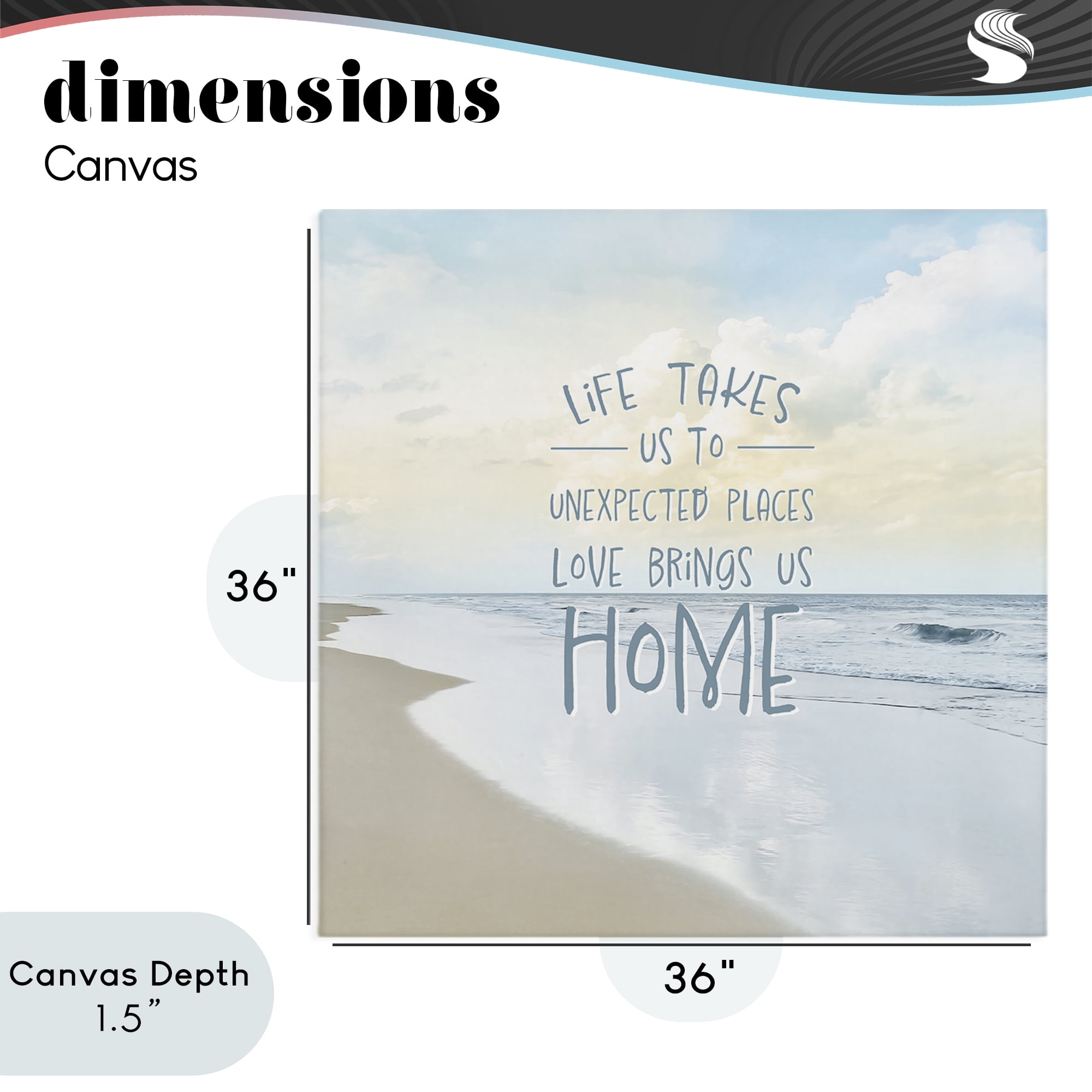 Stupell Industries Love Brings Us Home Inspiration Canvas Wall Art, design by Natalie Carpentieri