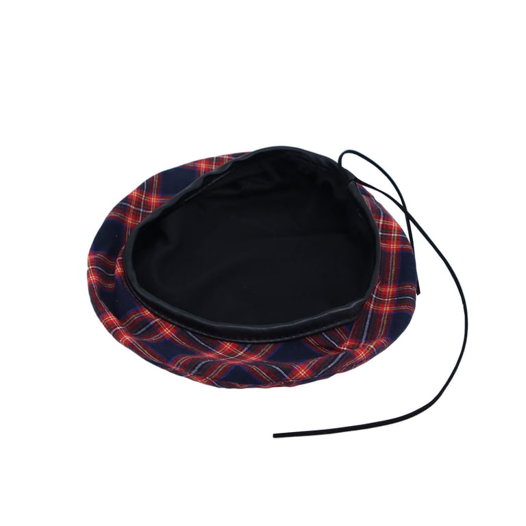 5411 Cotton Plaid Beret Hat Tartan Check French Beanie Cap Yzf0083 (navy) Anne Shirley main image 4