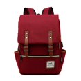 thumbnail image 1 of Mochila para portátil Mancio Slim Vintage para viajes 15.6 pulgadas roja, 1 of 2