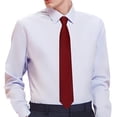 thumbnail image 4 of Men's Solid Red Slim Necktie For Adults, Teenagers, College Students Perform,Party,Wedding. One Size, 4 of 5
