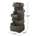 thumbnail image 3 of CoSoTower 4 Tier Fountain, Candler Outdoor Fountain, Stone Gray, No Assembly Required, 3 of 9