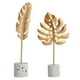 thumbnail image 1 of Decoración adicional de hoja de Monstera de hierro Artificial, color caqui, 2 uds., con Base, 1 of 5