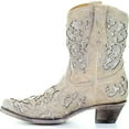 thumbnail image 3 of CORRAL Adult Female Glitter Inlay and Crystals Ankle Boots, Color: White, Size: 5, Width: M, 3 of 6