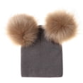 thumbnail image 4 of Meidiya Kids Winter Cute Warm Soft Pompom Hat Knitted Ski Beanie Hat Double Pom Beanie Cap for Girls Boys, 4 of 7