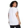 thumbnail image 2 of RBX Active Women's Plus Size French Terry V-Neck Short Sleeve Tunic Top, 2 of 5