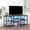 Black-With LED & Power Outlets-Style A, variant on Tomnk TV Stand for 55 Inch TVs, Entertainment Center with Charging Station and Lights, Open Storage Shelves with Sound Rack, Media Console for Living Room and Bedroom, Black