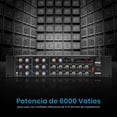 thumbnail image 3 of Amplificador de Potencia Bluetooth 600W Pyle, 12 Canales, Montaje en Rack, con Mezclador de Sonido Multi-Zona, Entradas RCA, USB y AUX, Ideal para Restaurantes, Teatros, Estudios o Escenarios, 3 of 7