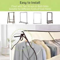 AUQ Dustproof Clothes Rack Cover Expandable Hanging Closet Cover Shoulder Dust Cover Clothes Protector for Coats Suits Dresses