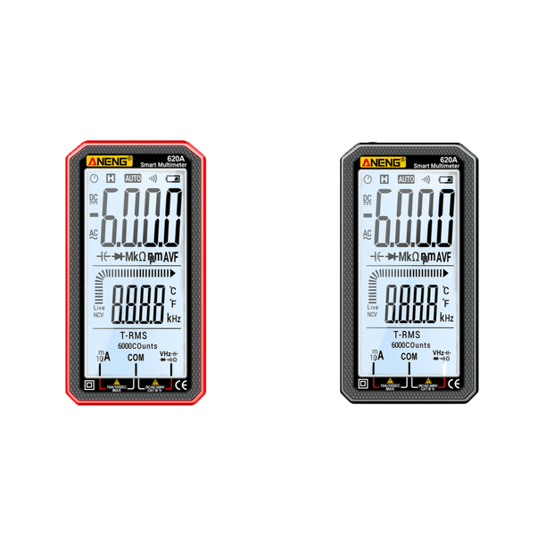 Multímetro Digital 6000 Cuentas Transistor Ohm Hz Medidor Capacitancia () Rojo