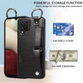 thumbnail image 2 of Allytech Wallet Case for Samsung Galaxy A12, [Card Slot] [Ring Buckle] [Adjustable Wristband with Snap Buckles] Premium PU Leather Kickstand Shockproof Case Cover for Women Men - Black, 2 of 9