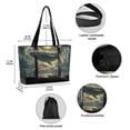 thumbnail image 2 of FORMRS Canvas Laptop Tote Bag for Women with 15.6" Computer Compartments Shoulder Handbag, Whale and Moon, 2 of 7