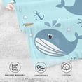 thumbnail image 4 of SKYSONIC 2 PCS Hand Towels, Whale 16 x 28 Inch Soft Highly Absorbent Cotton Bathroom Towels for Bathroom Ktichen Travel SPA Gym, 4 of 7