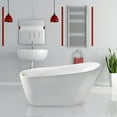 thumbnail image 2 of 63" Streamline N282ORB Soaking Freestanding Tub and Tray With Internal Drain in Matte Oil Rubbed Bronze, 2 of 7