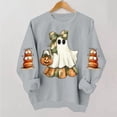 thumbnail image 3 of Ichuanyi Halloween Spooky Season Sweatshirt Women Ghost Sweatshirts Oversized Fall Halloween Print Pullover Top, 3 of 6