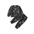 thumbnail image 2 of Toddler Baby Boy 2Pcs Casual Clothing Set 6M 12M 18M 24M 3Y 4Y 5Y Autumn Long Sleeve Animal Printed Top Long Pants, 2 of 10