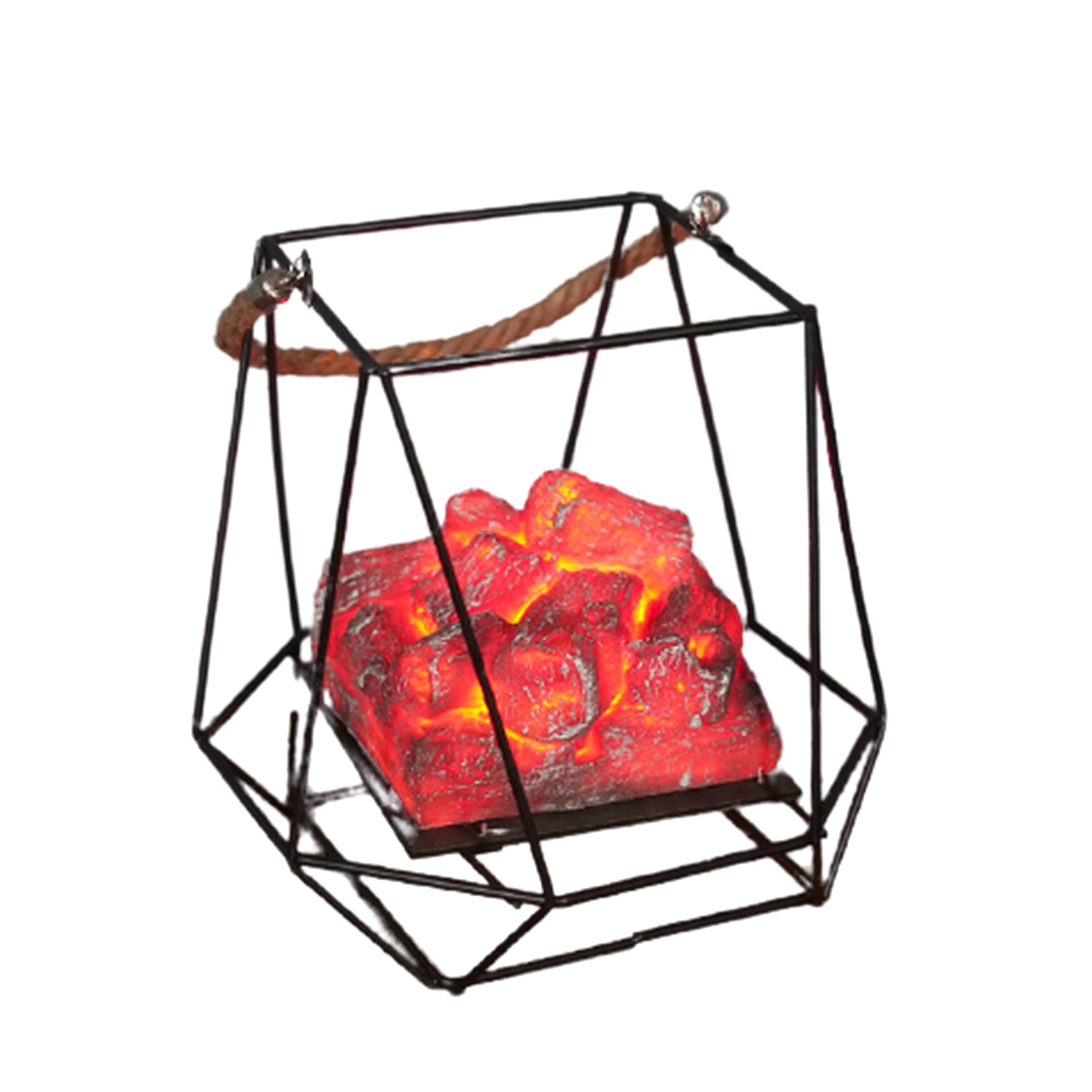 Halloween Simulated Charcoal Flame LED Light Festival Hanging Fireplace