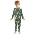 thumbnail image 6 of FORMRS Kids Pajama Set Cotton Long Sleeve Top and Pants 2-Piece Lounge Sleepwear, Sizes 18M-8Y, Blue Lemons, 6 of 6