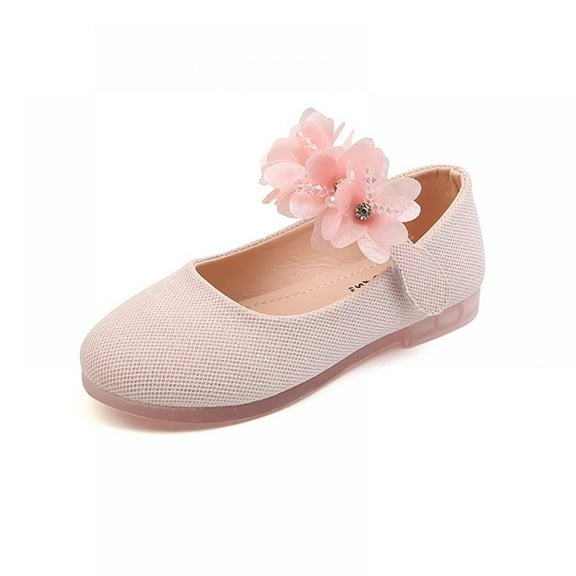Girls Shining Flowers Princess Shoes Party Wedding Summer Dress Shoes