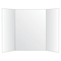 Office Depot 72% Recycled Tri-Fold Corrugate Display Board, 36in. x 48in., White, 26991