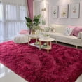 thumbnail image 2 of ASPILLOW Fluffy Area Rugs for Living Room, 4x6 Non Skid Shaggy Carpets for Bedroom, Dorms, Rooms, Home Decor,Wine Red, 2 of 8