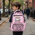 thumbnail image 6 of HELLHERO Lightweight Zaino per ragazze for Back to School Travel, 600D Polyester Multi Pocket Zaino per bambini, Leopard Print Design, 6 of 8