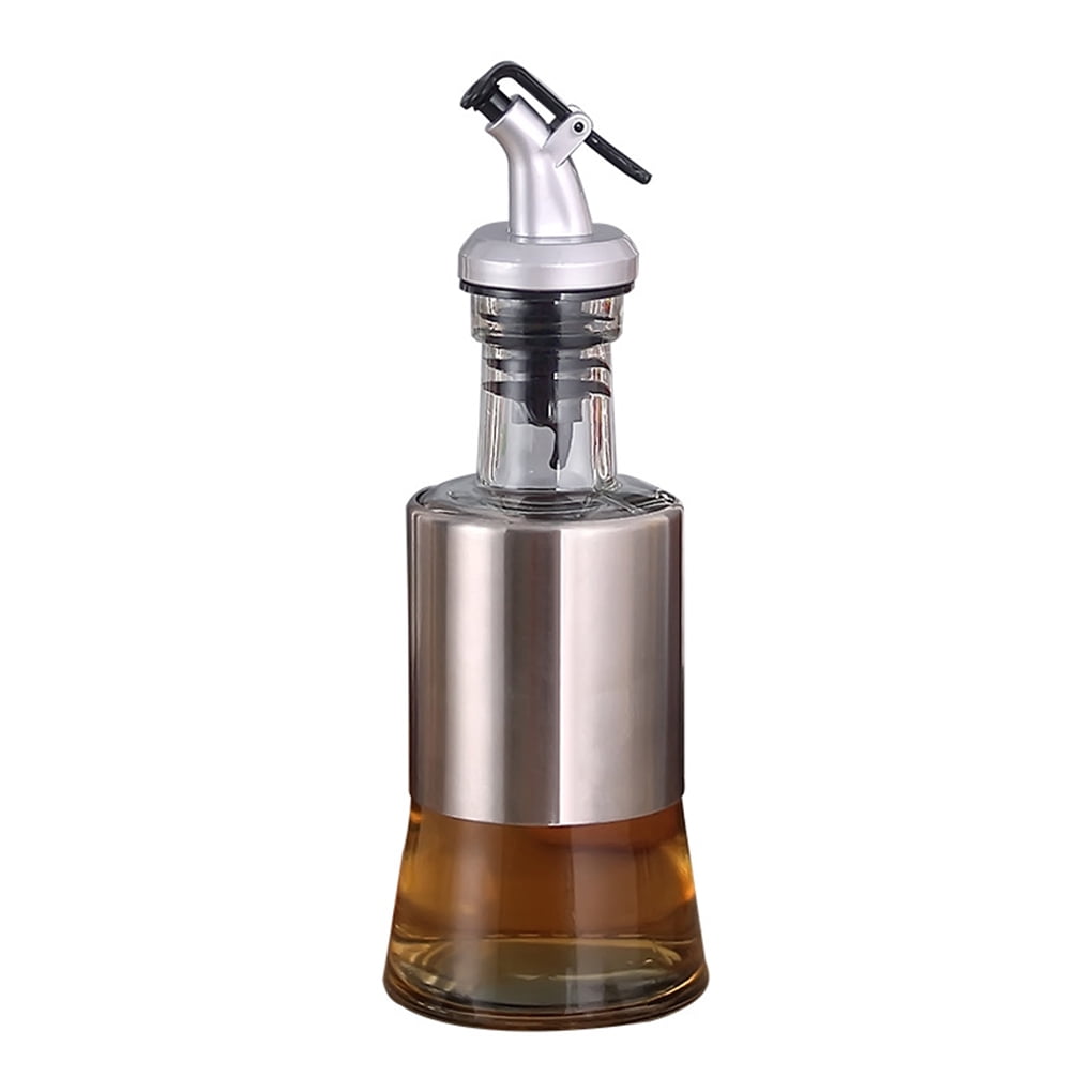 Oil Bottle Vinegar Storage Dispenser Stainless Steel Glass Sauce Multi