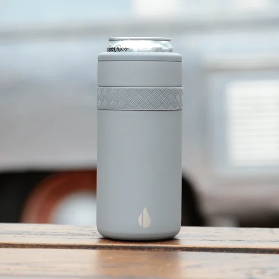 12oz RECESS SLIM CAN COOLER Graphite