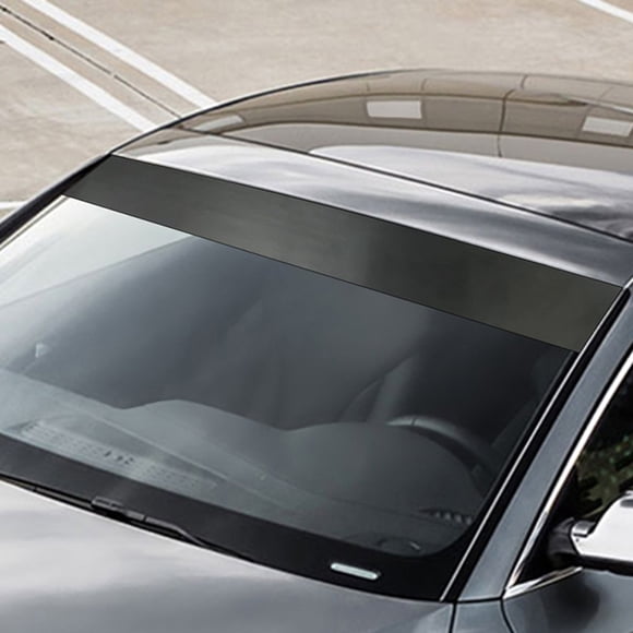 ETHZZLE 2Pcs Versatile Black Car Windshield Banner Decal for Sun Visor and Interior Cooling