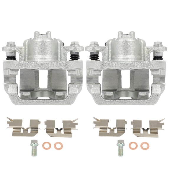 2PCS Rear Driver & Passenger Side Disc Brake Calipers (w/Bracket) 1 Piston 2005-2010 for H-onda Odyssey 3.5L
