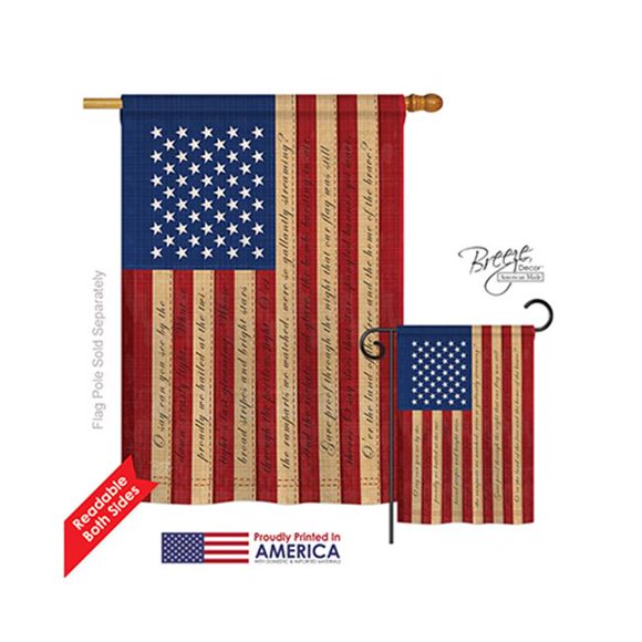 Breeze Decor 11050 Étoile Patriotique Fessée Drapeau de la Maison d'Impression Verticale Recto-Verso - 28 x 40 Po.