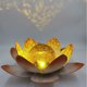 thumbnail image 3 of Muyoka Luz solar para jardín, exterior, ámbar, craquelado, globo, cristal, luz de loto, resistente al agua, metal, LED, luces de flores para patio, césped, porche, pasarela, mesa, suelo, luz solar dec Muyoka Hogar, 3 of 7