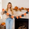 thumbnail image 3 of Halloween 3D Paper Garland, Pumpkin and Bat Patterned, 1 Pack Pre-Assembled, for Haunted House Bar Indoor Outdoor Halloween Party Decoration, 3 of 6