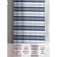 thumbnail image 6 of Navy Blue Striped Sheer Curtains 45 Inch Length 2 Panels Set for Living Room/Bedroom, Farmhouse Striped Geometric Art Semi Curtain Sheers Drapes Rod Pocket Curtains Window Treatment Set 52''x45''x2, 6 of 7