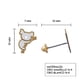 thumbnail image 3 of Aretes de oro 14k GIALLO Broquel GIALLO COLLECTION Khoalas de oro blanco y amarillo, 3 of 5