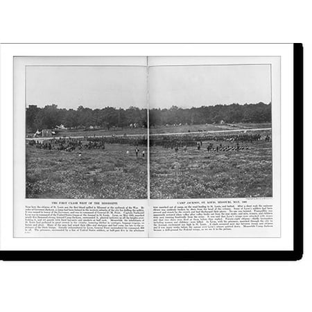 Historic Print, The first clash west of the Mississippi, Camp Jackson, St. Louis, Missouri, May 1861, 16" x 20"