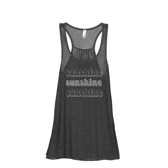 Sunshine Women's Fashion Sleeveless Flowy Racerback Workout Yoga Tank Top Charcoal Grey Medium